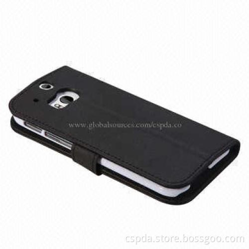 PU with PC Mobile Phone Wallets/Cases for HTC One 2, Various Colors Available